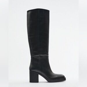 Zara Heeled Knee High Boot Size 9
